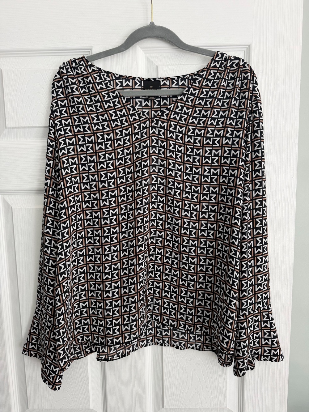 Worthington Black & White Geometric Print Tunic